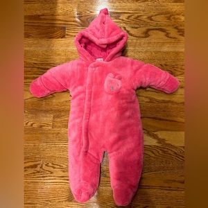 Pink Absorba infant winter bunting snowsuit 0-3M